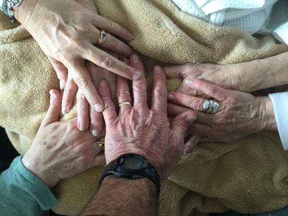 mom and sibs hands